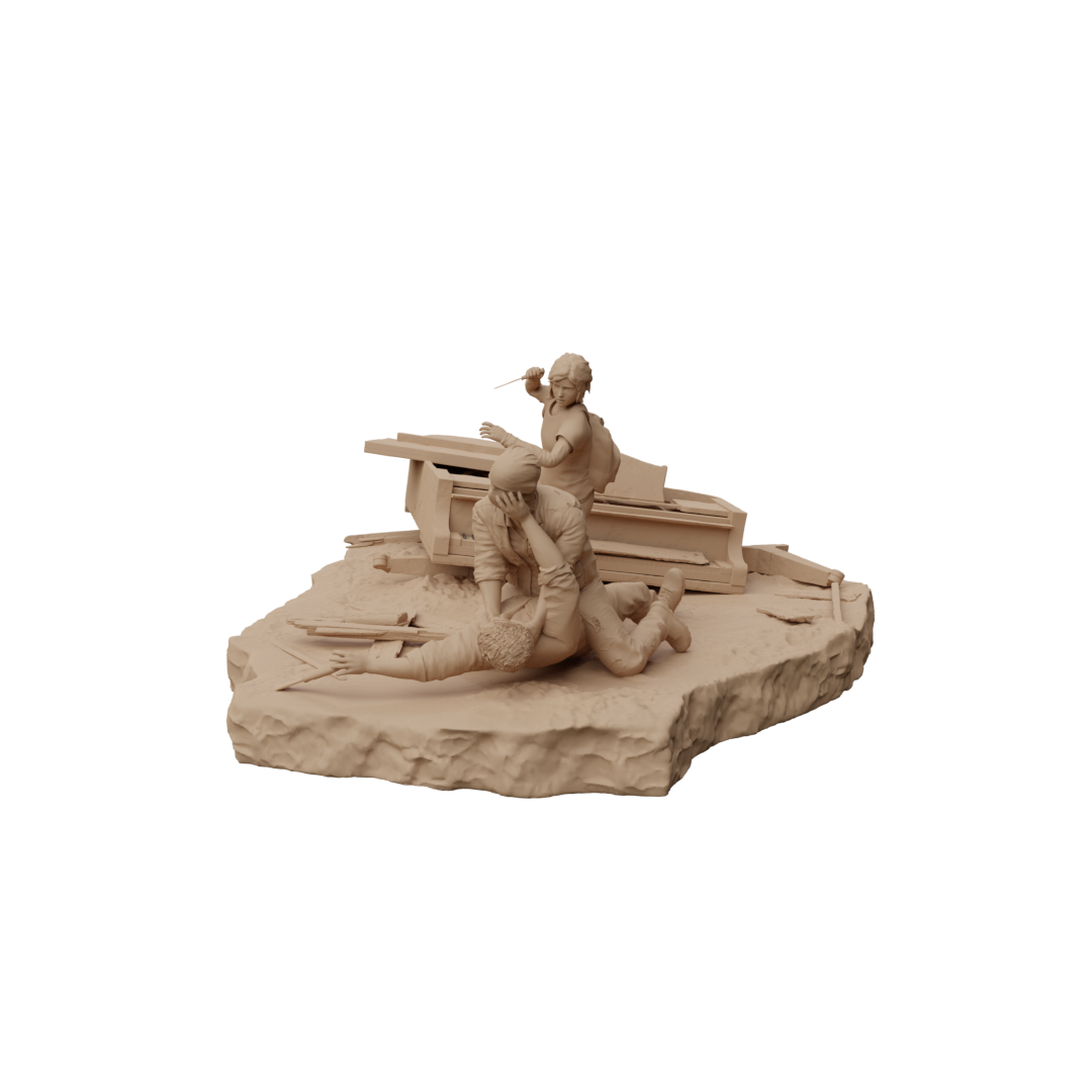 The Last Of Us - Fighting Scene STL File For 3D Printing