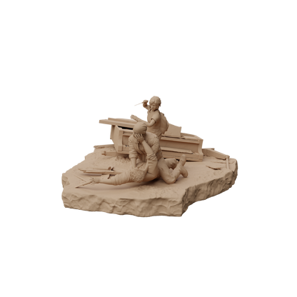 The Last Of Us - Fighting Scene STL File For 3D Printing