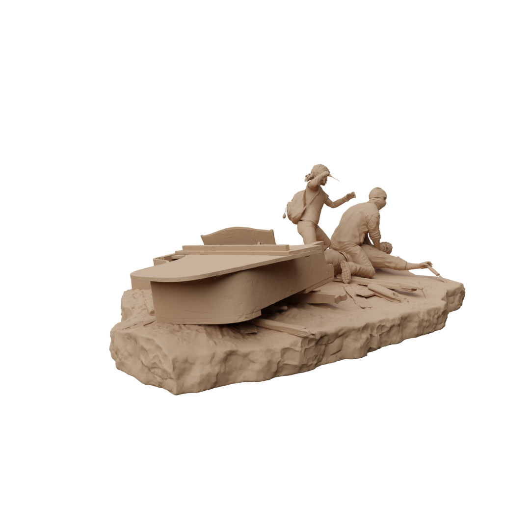 The Last Of Us - Fighting Scene STL File For 3D Printing