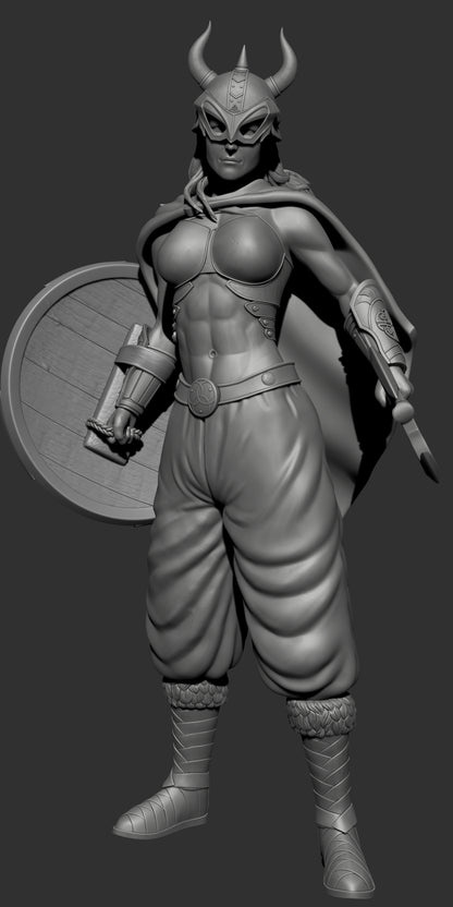 Viking Female Warrior - STL File For 3D Printing