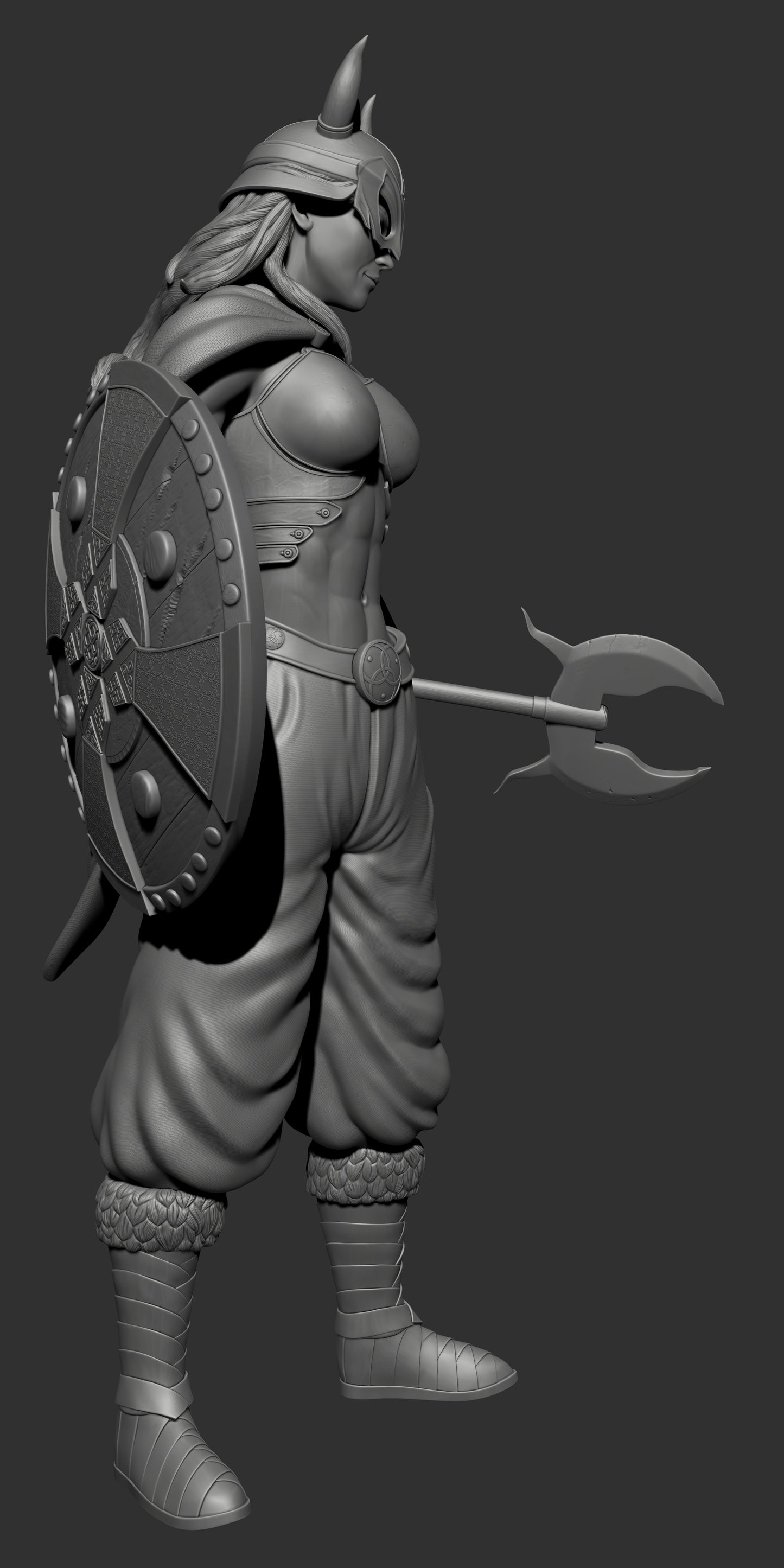 Viking Female Warrior - STL File For 3D Printing