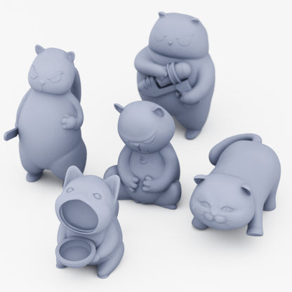 Cat Collection STL Files for 3D Printing