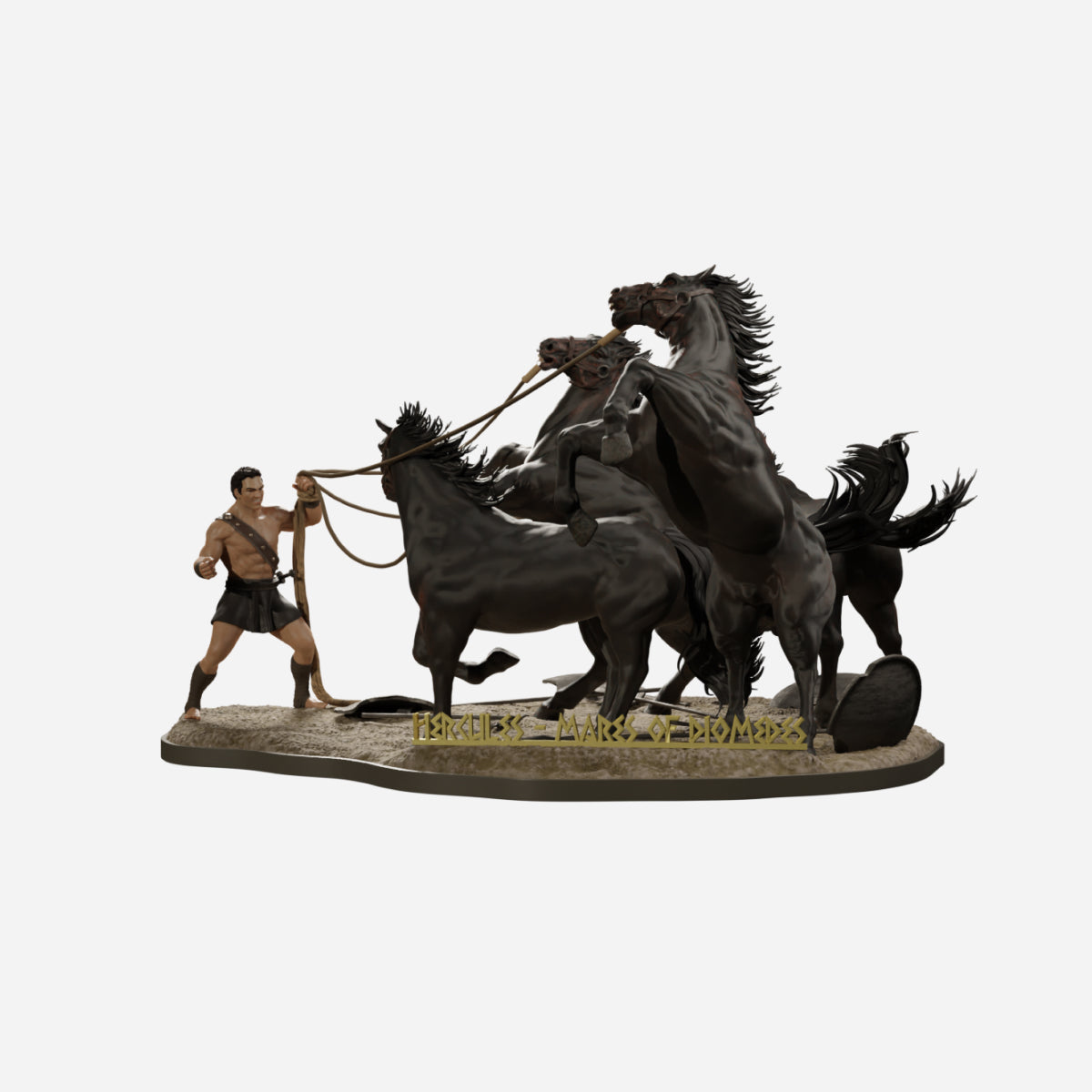 Hercules Vs. Mares Of Diomedes STL Files for 3D Printing